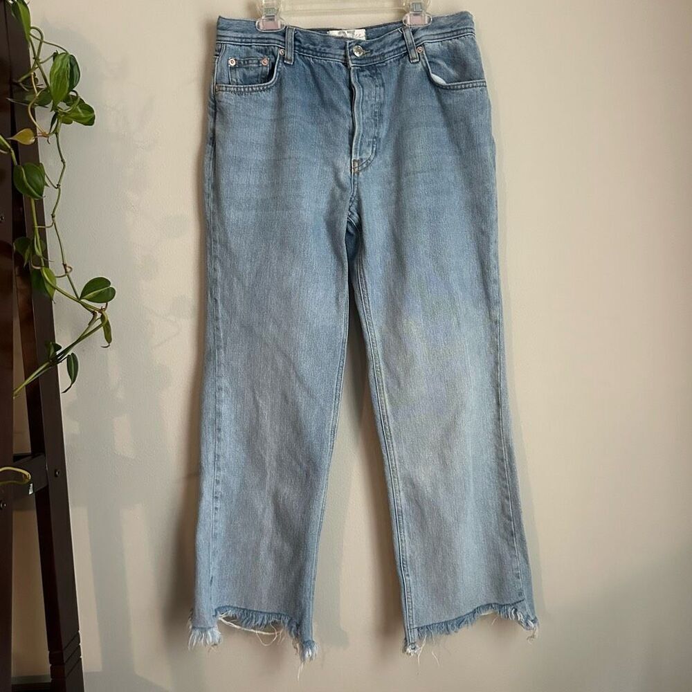 We The Free Free People Maggie Jeans Straight Leg Button Fly size 27‎